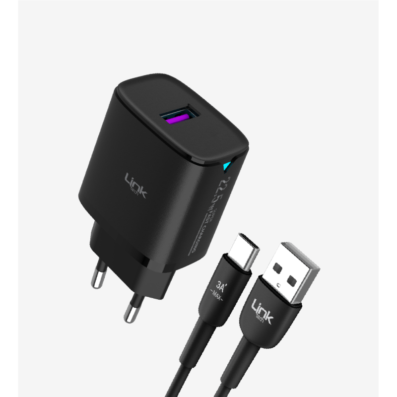 C306 Safe Tip-C Kablolu 22.5W Hızlı Şarj Adaptörü | LinkTech