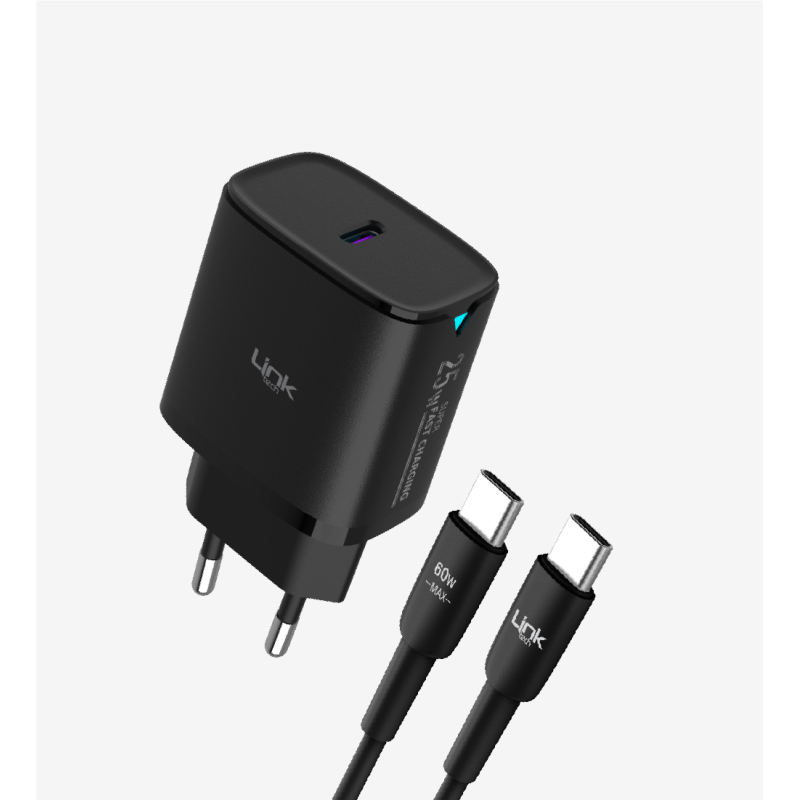 C311 Safe USB-C to USB-C Kablolu 25W Hızlı Şarj Aleti | LinkTech