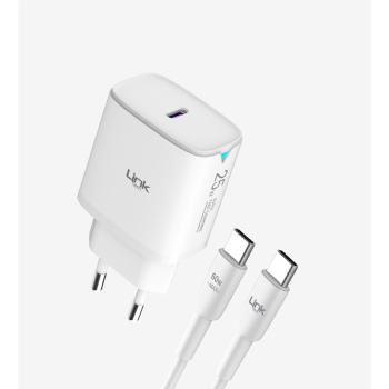 C311 Safe USB-C to USB-C Kablolu 25W Hızlı Şarj Aleti | LinkTech