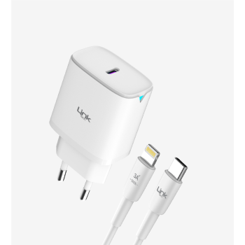 C313 Safe Tip-C Lightning Kablolu 30W Hızlı Şarj Aleti | LinkTech