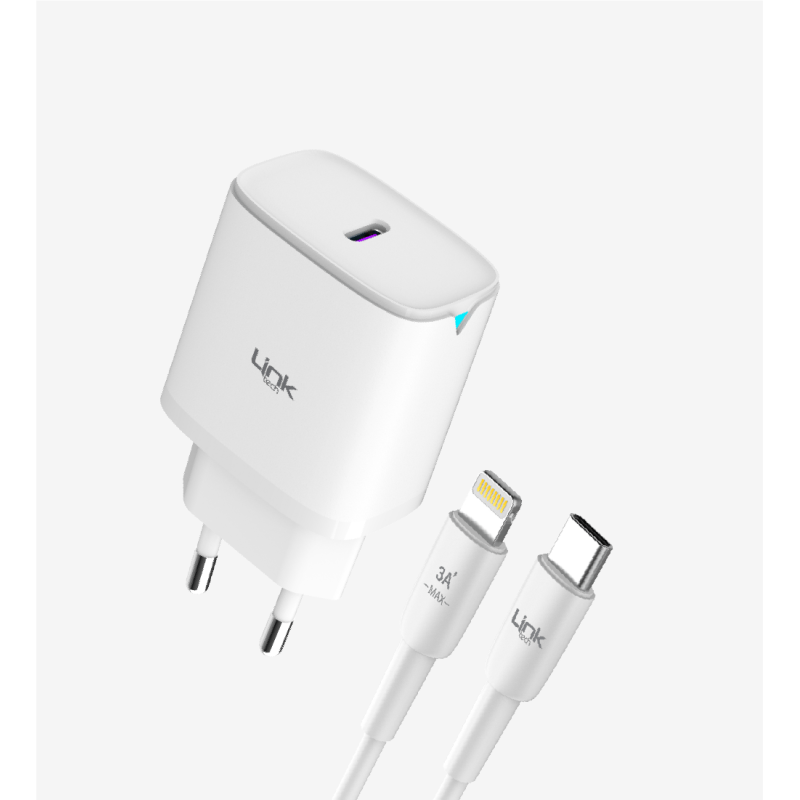 C313 Safe Tip-C Lightning Kablolu 30W Hızlı Şarj Aleti | LinkTech