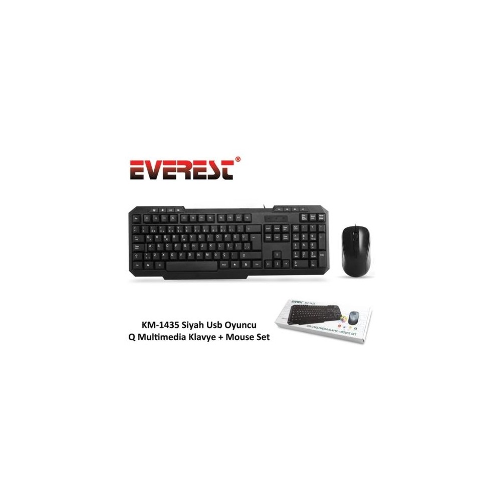 Everest KM-1435 Usb Oyuncu Q Klavye + Mouse Set