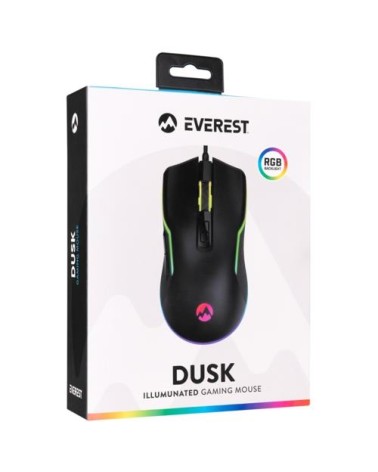 Everest SM-G14 DUSK Usb Siyah 1600-7200 dpi RGB Ledli Gaming Oyuncu Mouse